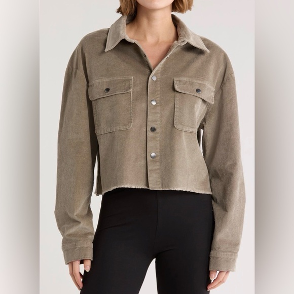 Spiritual Gangster Jackets & Blazers - Spiritual Gangster Crop Corduroy Shirt Jacket Size Medium NWT